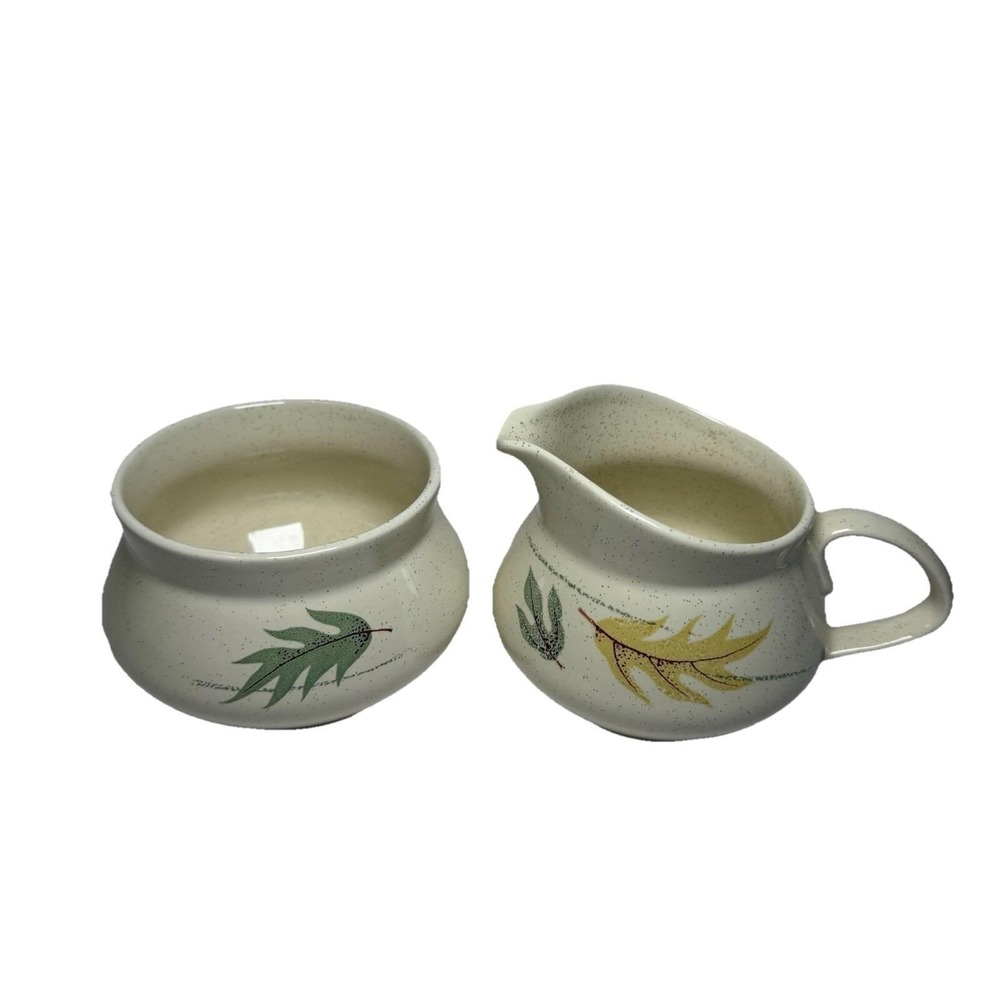 Franciscan Autumn Leaves Earthenware‎ Sugar Bowl & Creamer Fall No Lid